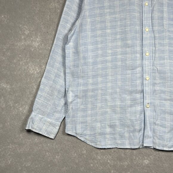 Tommy Bahama Shirt Mens XL Light Blue 100% Linen Long Sleeve Button Up - Picture 3 of 13